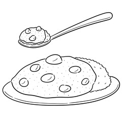 vector of curry rice