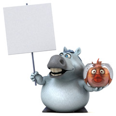 Fun horse - 3D Illustration