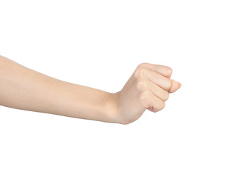 Female hand with manicure gesture