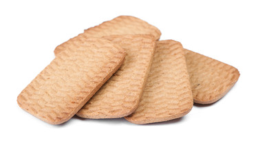 Several rectangular chip cookies