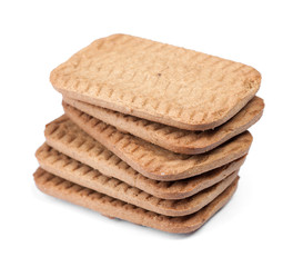 Several rectangular chip cookies