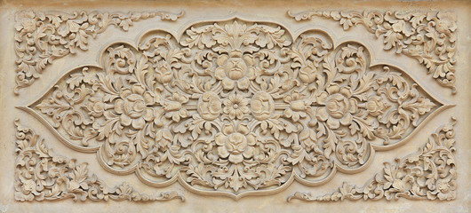 Beautiful flower stone carving