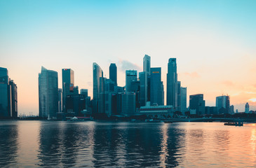 Fototapeta premium Panoramę miasta Singapur