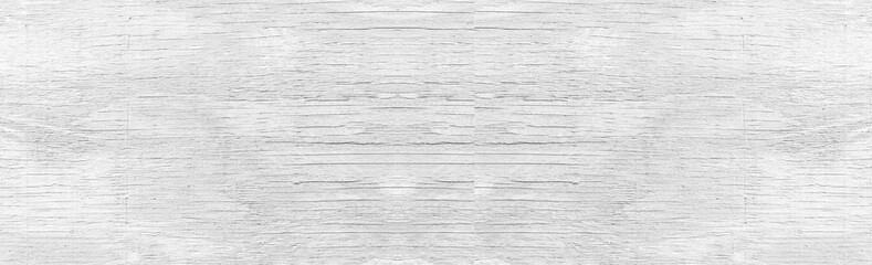 Panorama of White wood wall texture and background