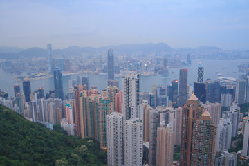 Fototapeta na wymiar Hong Kong City Skyline at night