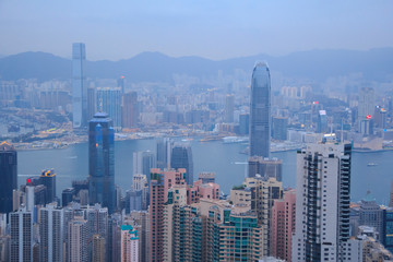 Obraz premium Hong Kong City Skyline at night