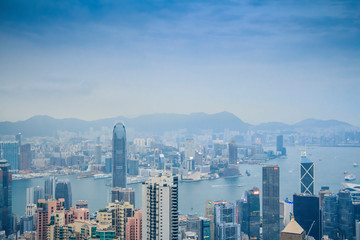 Obraz premium Hong Kong City Skyline at night