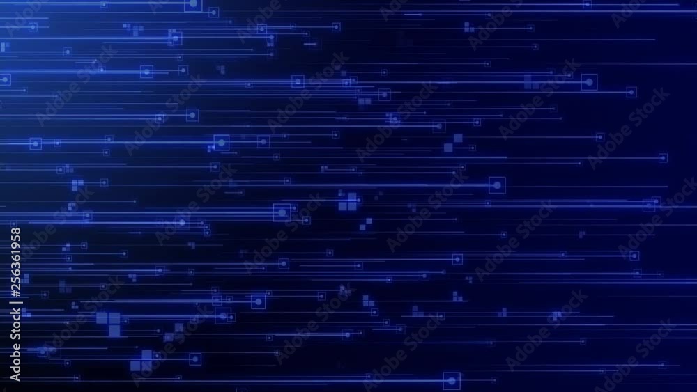 Leinwandbilder big data flow data analysis cloud computing with binary code running