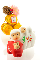 猿 サル 申 申年 年賀素材