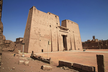 Edfu temple, Egypt, Pharaoh, Nile, Hieroglyphs, Frescoes