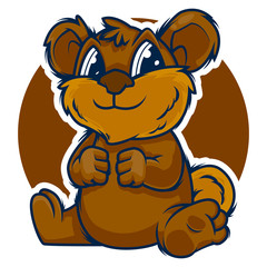 funny bear vector illustration