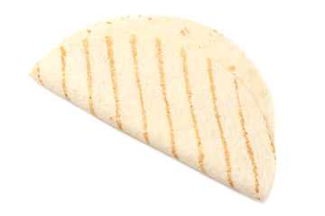 Tortilla wrap isolated on a white background