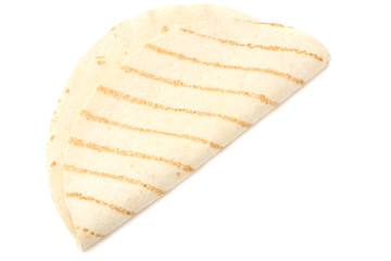 Tortilla wrap isolated on a white background