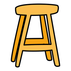wooden chair isolated icon