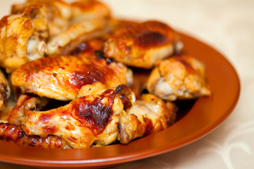 Hot and spicy, delicious deep fried buffalo chicken wings.