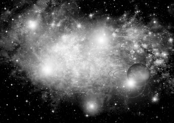 galaxy in a free space