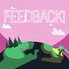 Handwriting text Feedback. Conceptual photo Customer Review Opinion Reaction Evaluation Give a response back Mountain View with Marked Hiking Trail and Trekking Tracks for Outdoor Ads