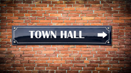 Fototapeta premium Sign 404 - TOWN HALL