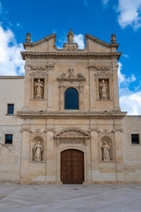 Church (Chiesa) Santa Maria di Ogni Bene and women monastery Convento degli Agostiniani in Lecce, Puglia, Italy. A region of Apulia