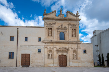 Fototapeta na wymiar Church (Chiesa) Santa Maria di Ogni Bene and women monastery Convento degli Agostiniani in Lecce, Puglia, Italy. A region of Apulia