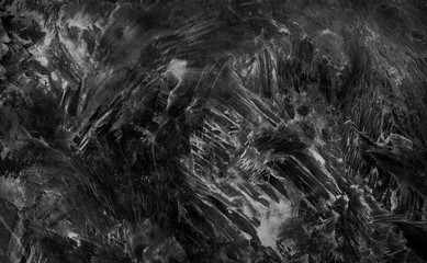 Old black cement wall