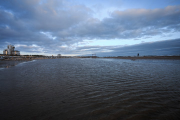 beach and sea in winter