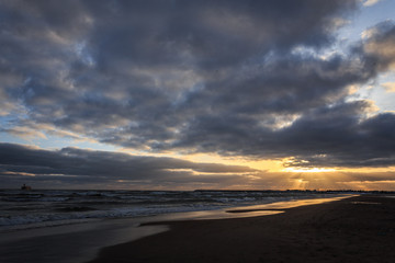 Obraz premium beach and sea in winter