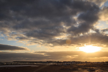 Obraz premium beach and sea in winter