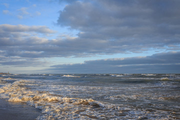 Fototapeta premium beach and sea in winter
