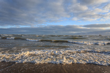 beach and sea in winter