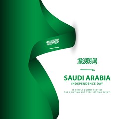 Saudi Arabia Independence Day Flag Vector Template Design Illustration