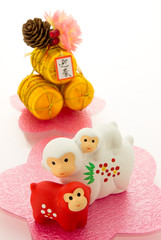 猿 申年 干支 サル 年賀素材