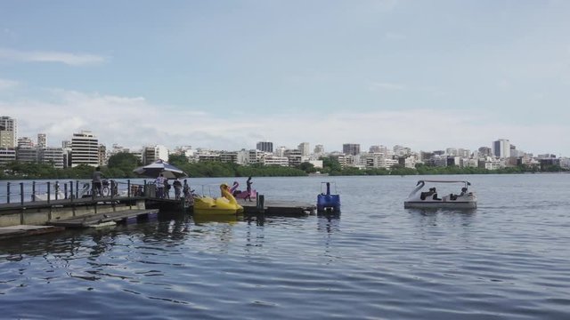 Pedalinho, lagoa rodrigo de freitas lagoon, rio de janeiro RJ, brasil, brazil