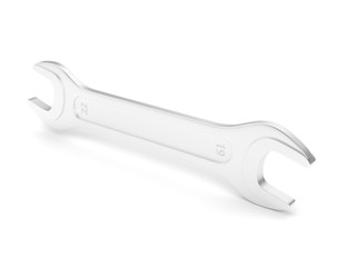 Wrench. Metal tool. 3d rendering illustration isolated