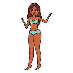 beautiful woman with swimsuit