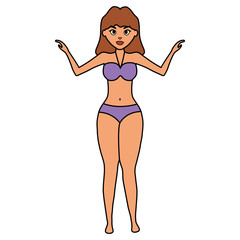 beautiful woman with swimsuit