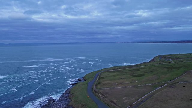 Aerial view of Mullaghmore Head - Signature point of the Wild Atlantic Way, County Sligo, Ireland