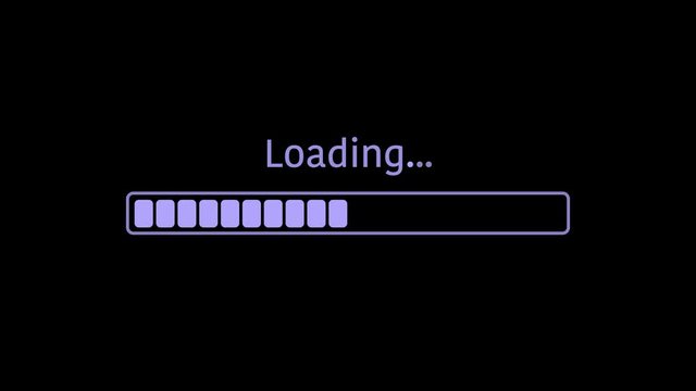 Loading bar with alpha channel 4k animation