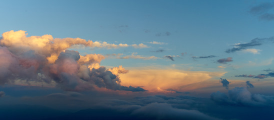 Cloudy blue sky