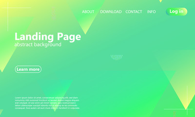 Website landing page. Geometric background.