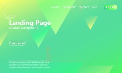 Website landing page. Geometric background.