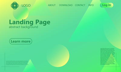 Website landing page. Geometric background.
