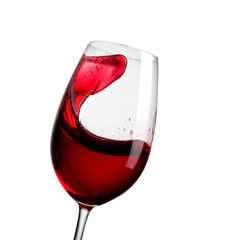 Red wine glass plash