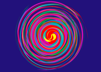 Abstract background of multicolored lines and spots