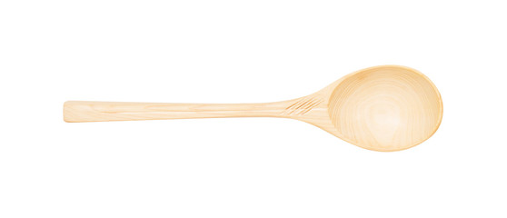 Wooden spoon isolated on white background