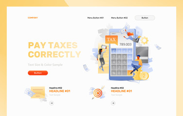 Pay Taxes Correctly Banner Template