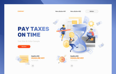 Pay Taxes on Time Banner Template