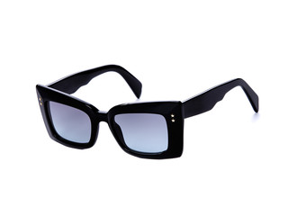 sunglasses with blue lenses isolated on white background