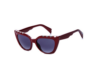 sunglasses with blue lenses isolated on white background