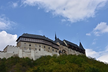 Fototapeta na wymiar Karlstejn was founded by Czech and Roman king, later by Emperor Charles IV